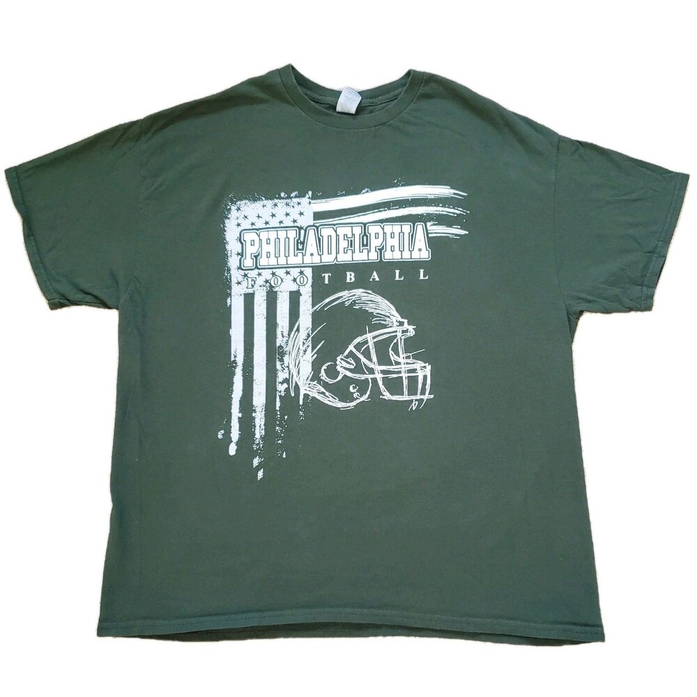 Philadelphia Eagles Football Boxy Size XL Mens Green NFL Helmet T-Shirt Birds